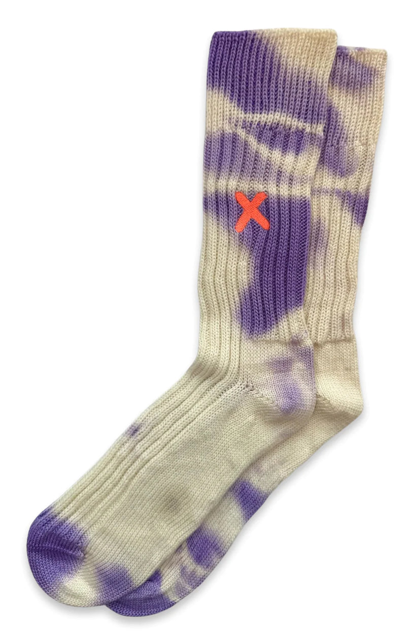 BATIK Socks ecru/lavender