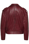 Gilo Leather Jacket burgundy red