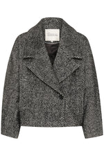 Maggie short Jacket black/off white