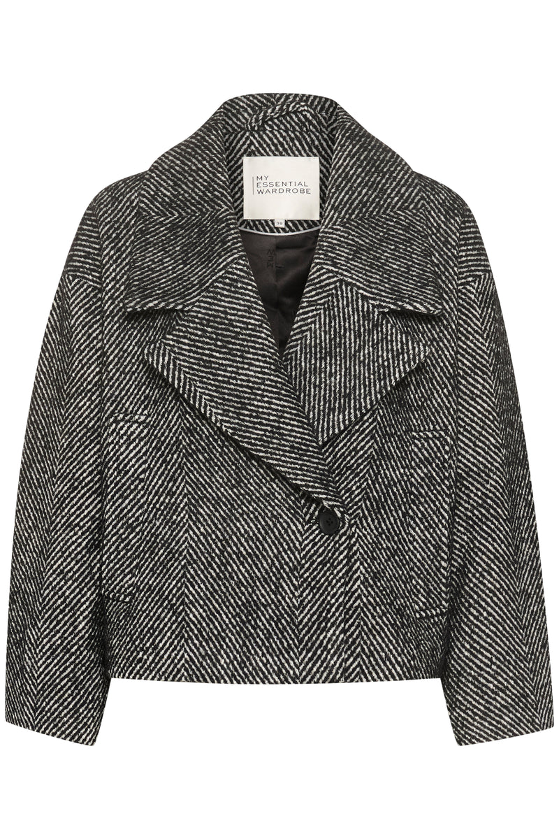Maggie short Jacket black/off white