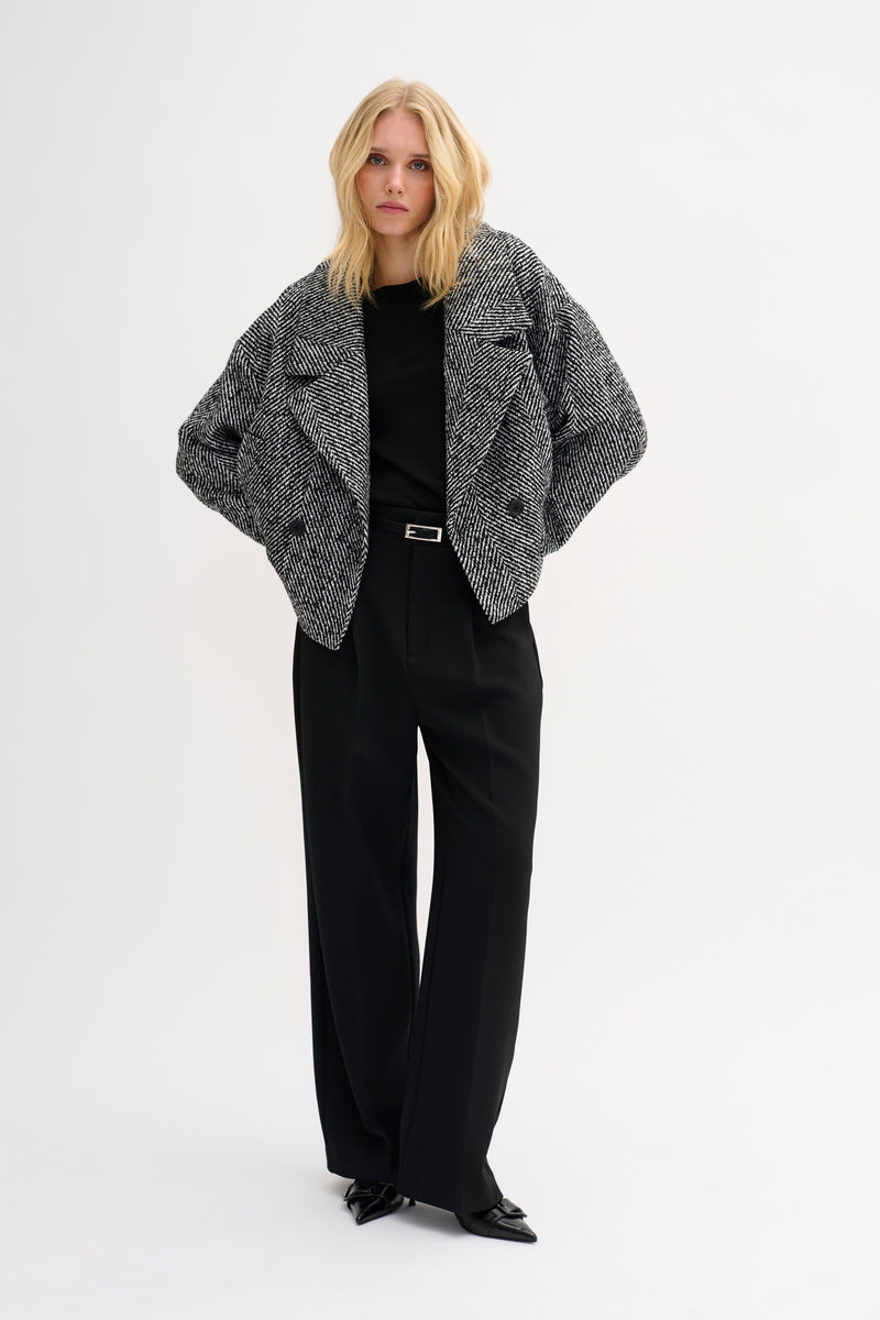 Maggie short Jacket black/off white