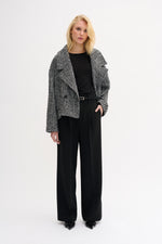 Maggie short Jacket black/off white