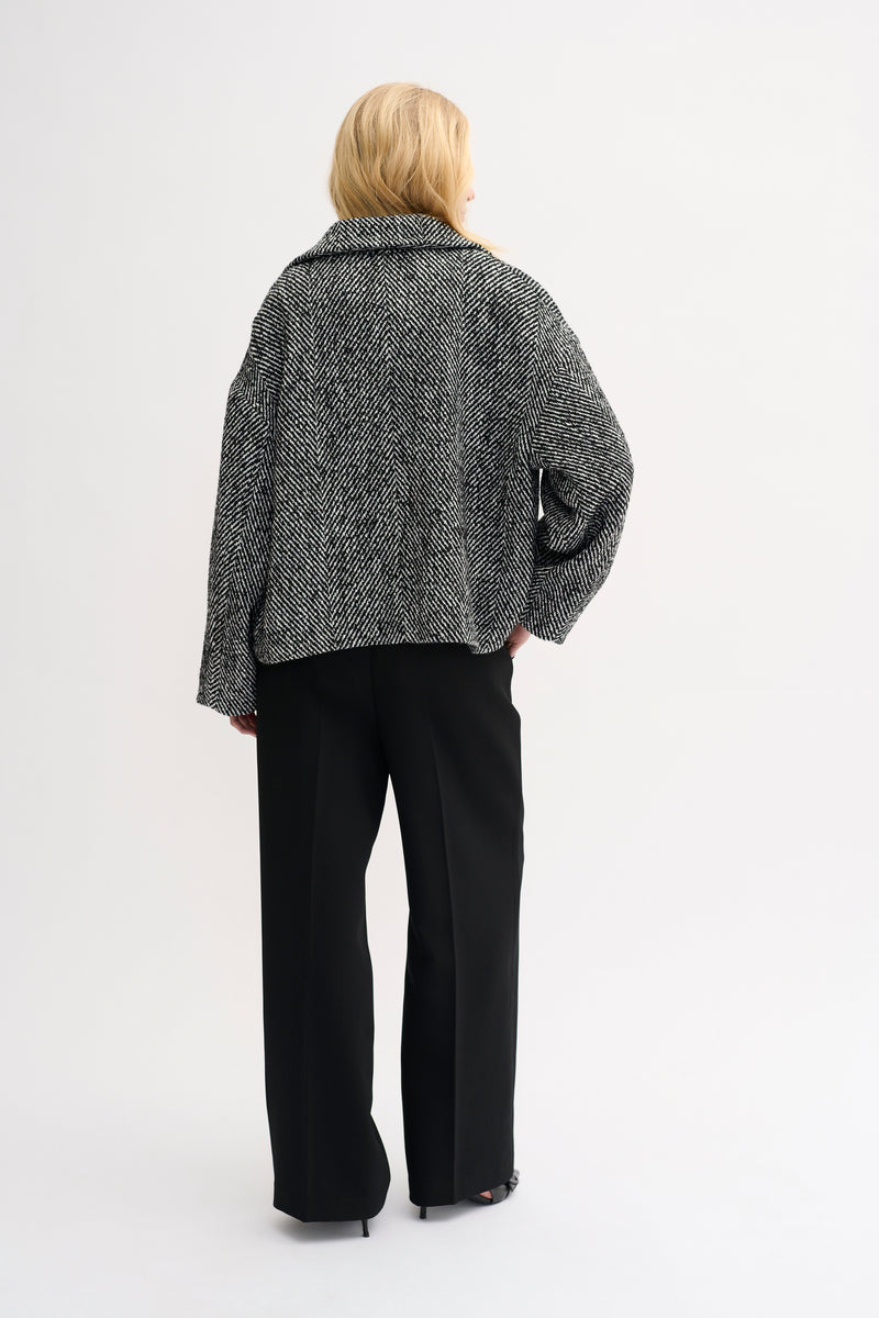 Maggie short Jacket black/off white