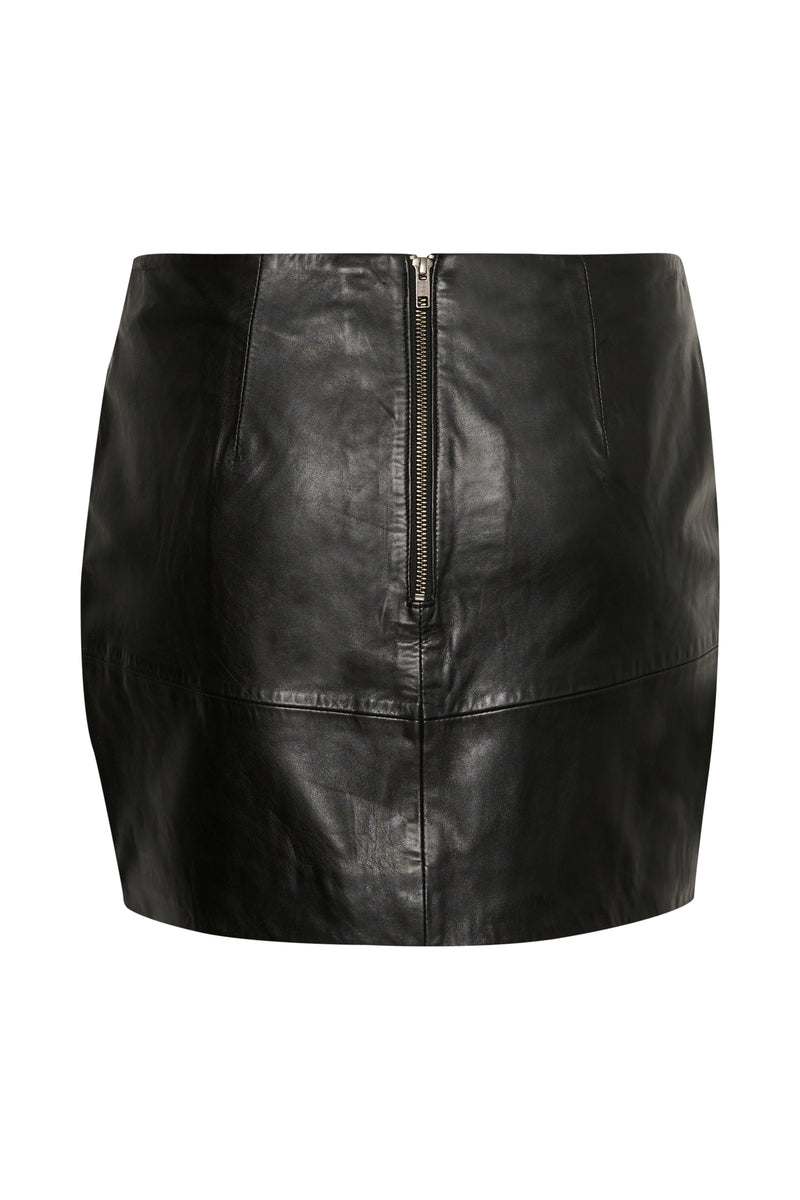 Akela Leather Skirt black