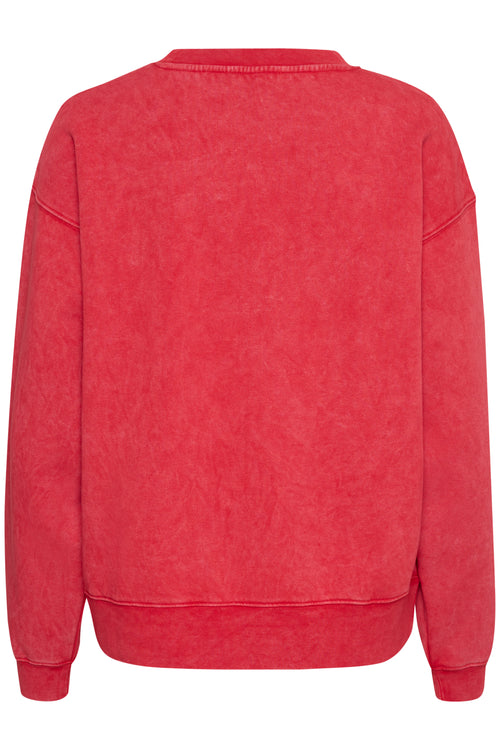 Diego Logo Print Sweater deep red wash