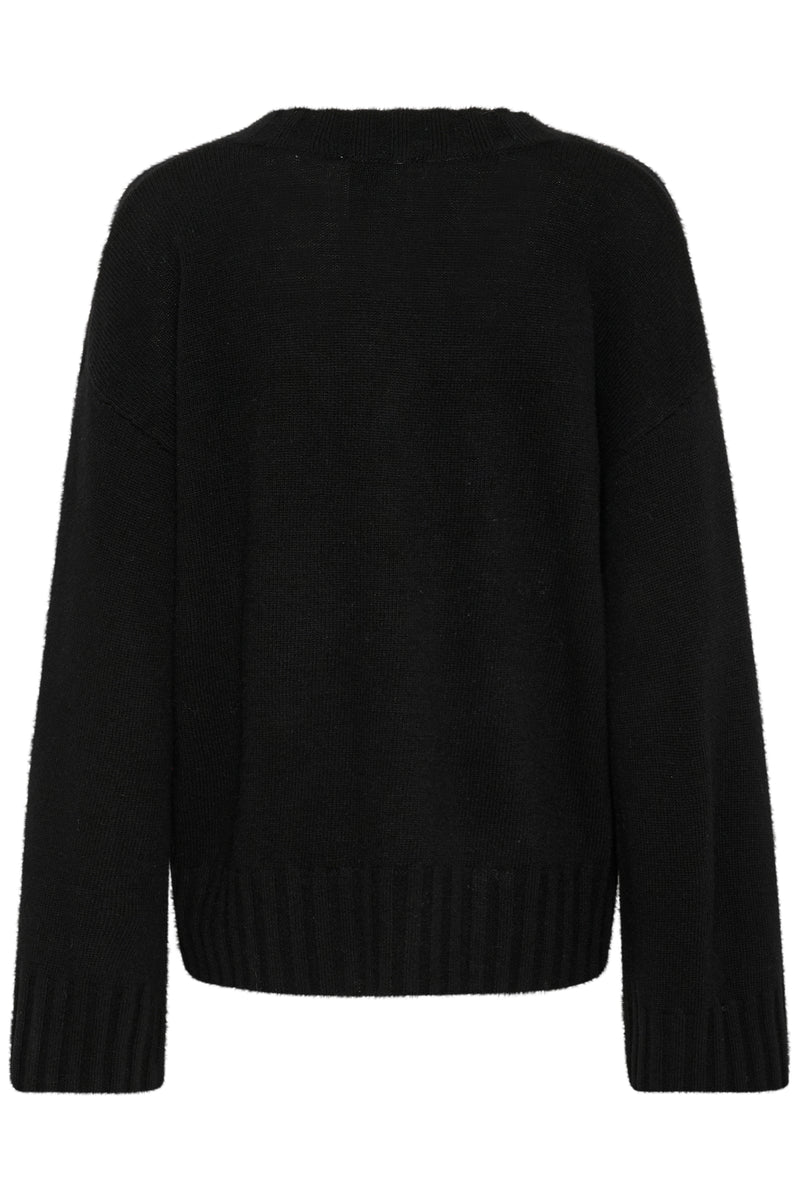 Huxi V-Neck Pullover black