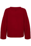 Huxi V-Neck Pullover burgundy red