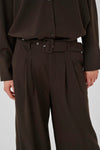 Vitta high wide Pant espresso