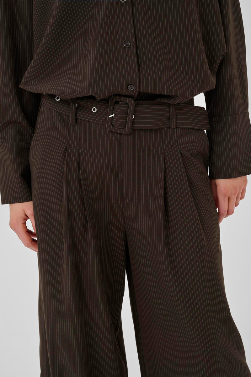 Vitta high wide Pant espresso