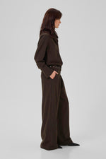 Vitta high wide Pant espresso