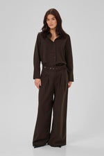 Vitta high wide Pant espresso