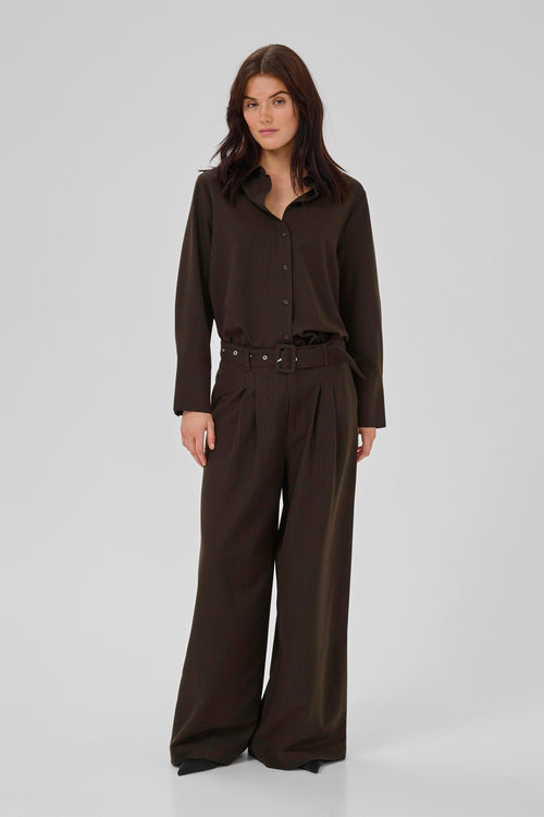Vitta high wide Pant espresso