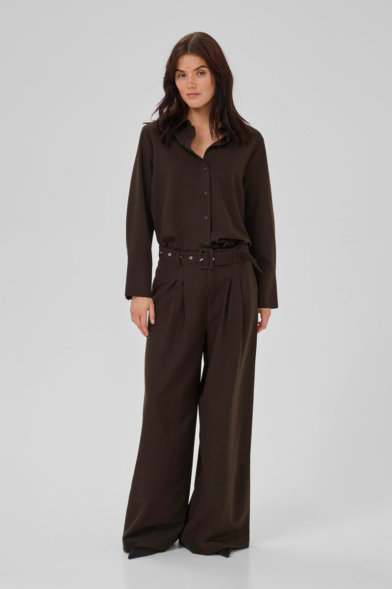 Vitta high wide Pant espresso