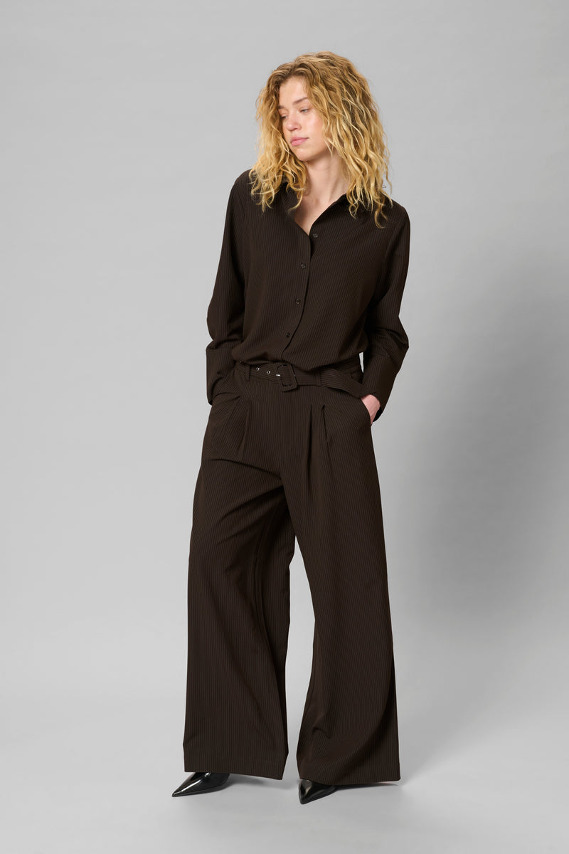 Vitta high wide Pant espresso