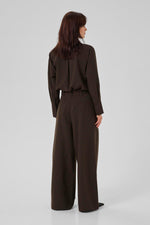 Vitta high wide Pant espresso