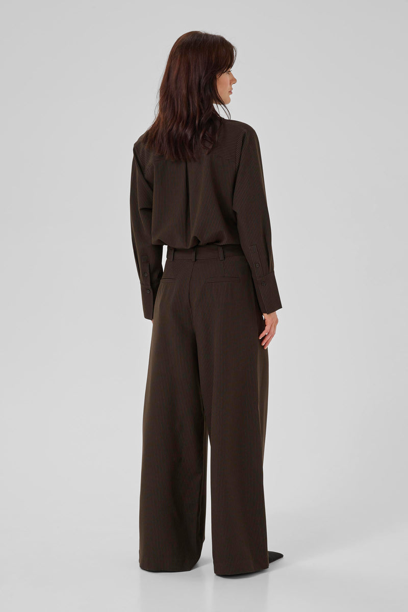 Vitta high wide Pant espresso