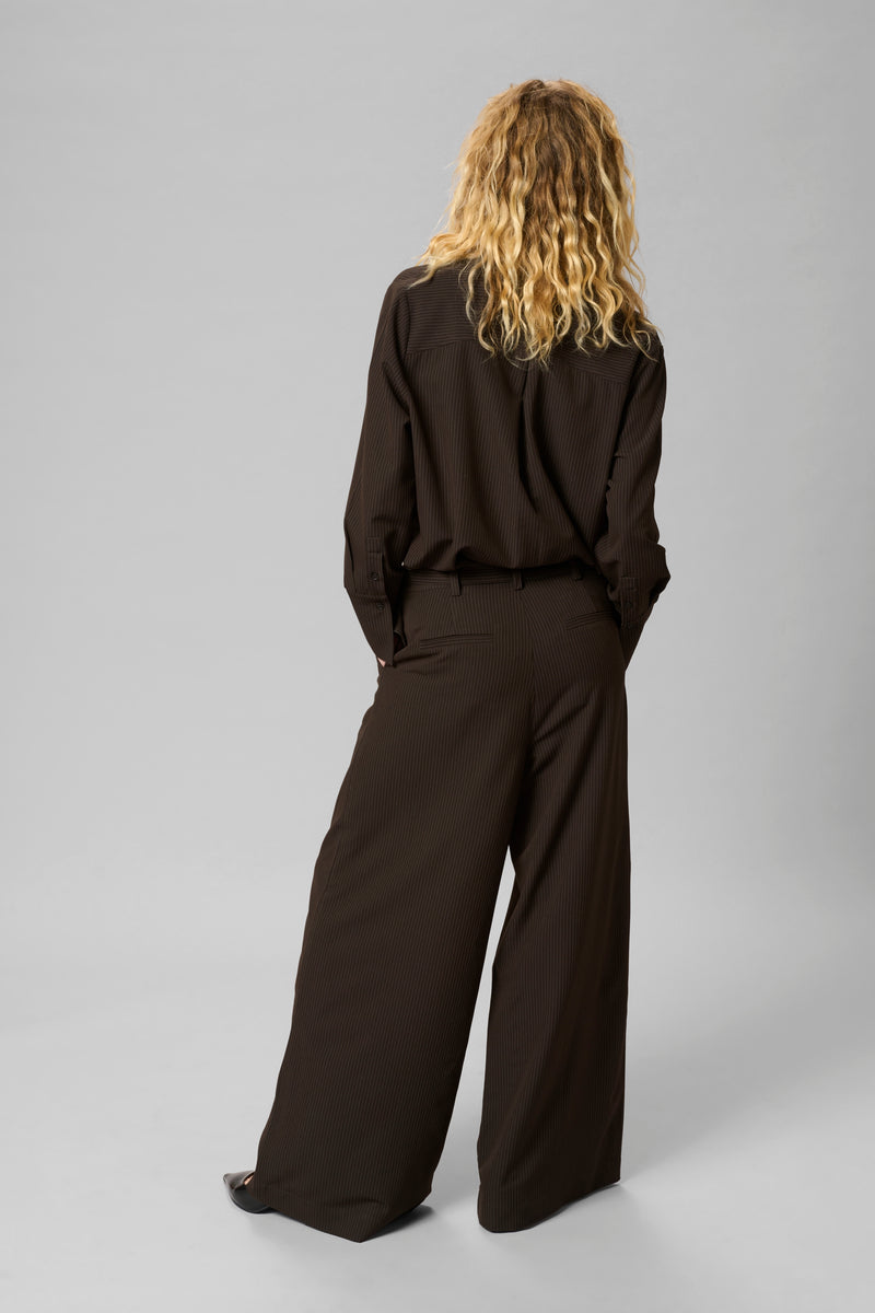 Vitta high wide Pant espresso