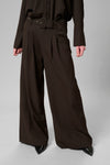 Vitta high wide Pant espresso
