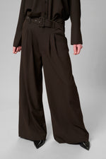 Vitta high wide Pant espresso