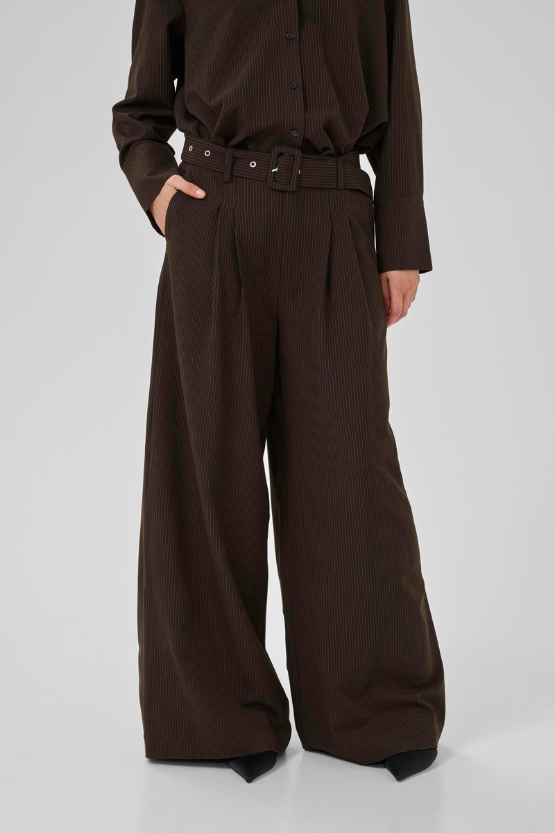 Vitta high wide Pant espresso