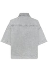 Malo boxy short Shirt light grey wash