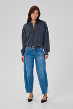 Meta short Sweat Jacket dark grey