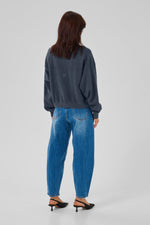 Meta short Sweat Jacket dark grey
