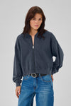 Meta short Sweat Jacket dark grey