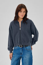 Meta short Sweat Jacket dark grey
