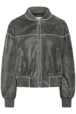 Matty Leather Bomberjacket medium grey