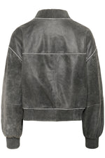 Matty Leather Bomberjacket medium grey