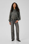 Matty Leather Bomberjacket medium grey