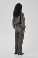 Matty Leather Bomberjacket medium grey