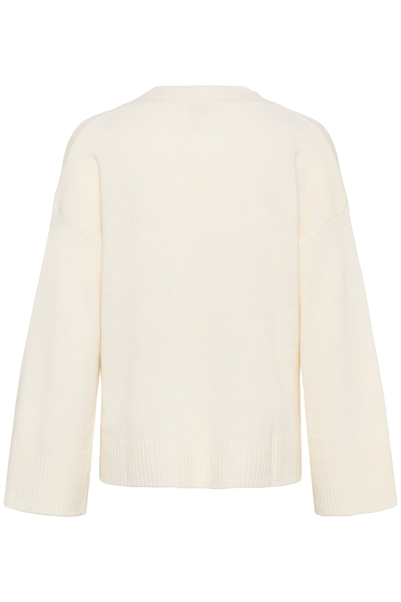 Huxi V-Neck Pullover Snow White