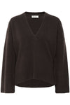Huxi V-Neck Pullover espresso