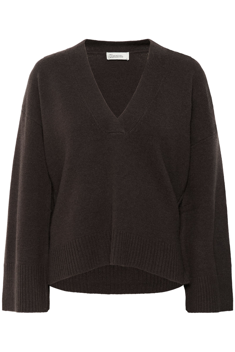 Huxi V-Neck Pullover espresso
