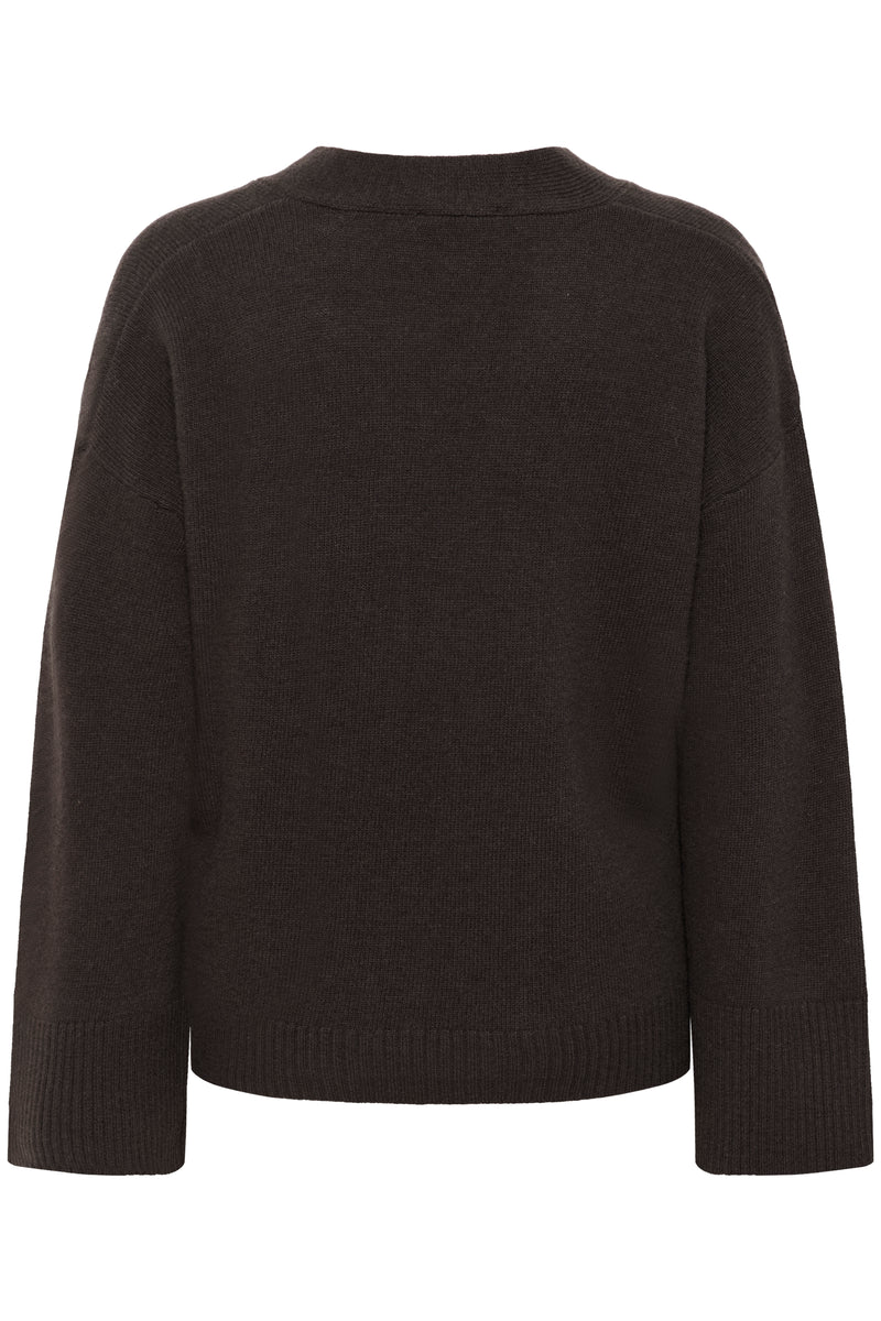 Huxi V-Neck Pullover espresso