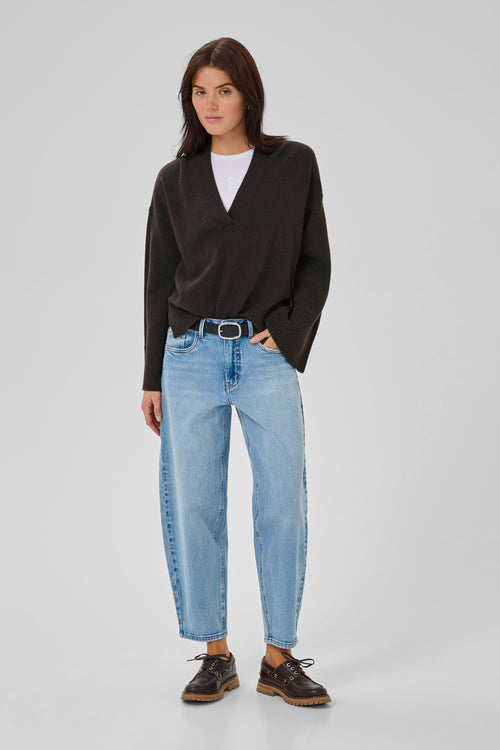 Huxi V-Neck Pullover espresso
