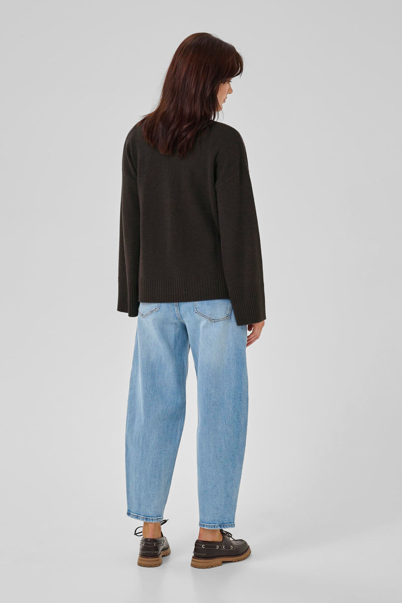 Huxi V-Neck Pullover espresso
