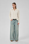 Anna Poloshirt snow white stripe