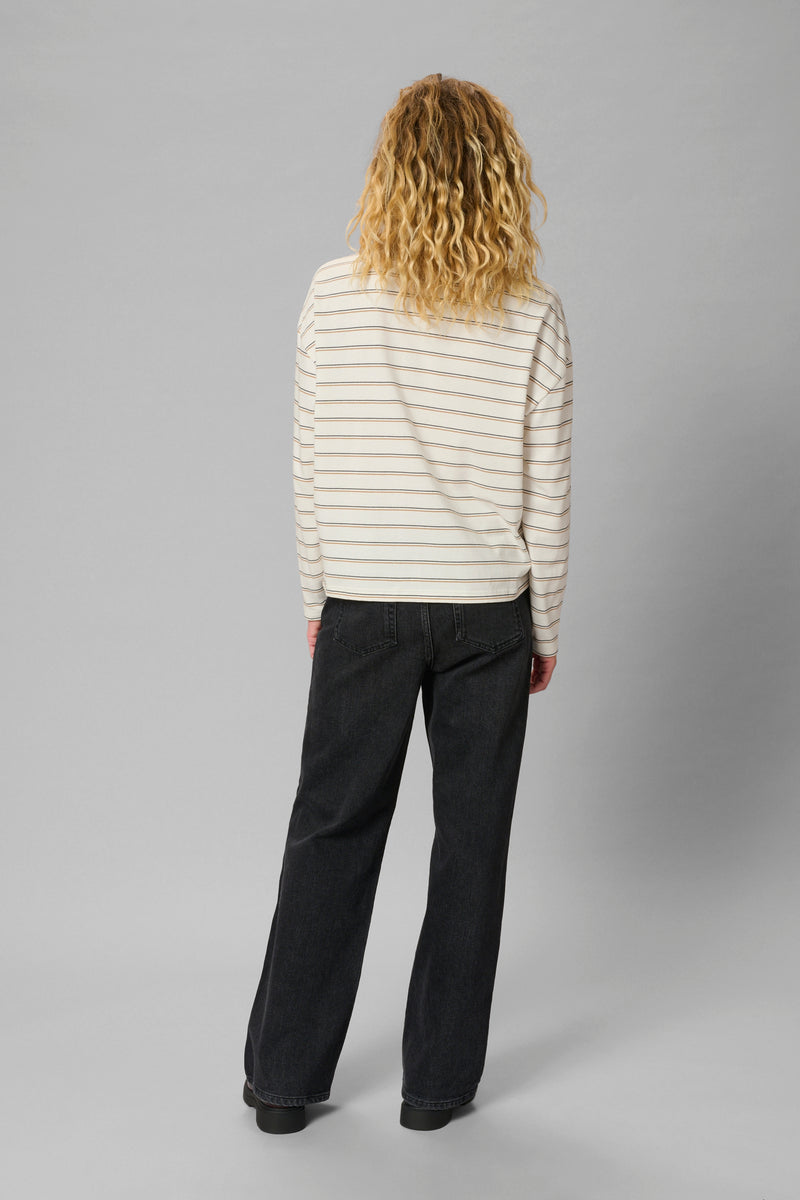 Anna Poloshirt snow white stripe