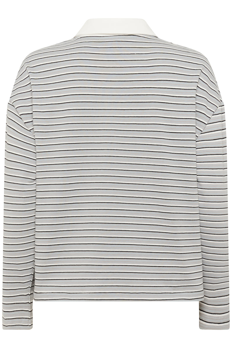 Klara Poloshirt peal blue striped