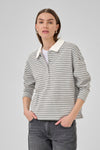 Klara Poloshirt peal blue striped