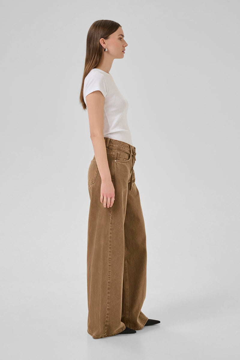 Karo mid x-wide Denim tobacco