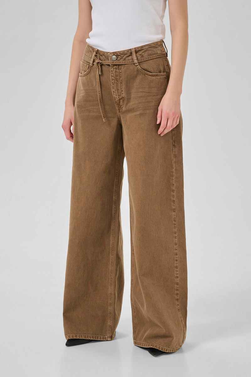 Karo mid x-wide Denim tobacco