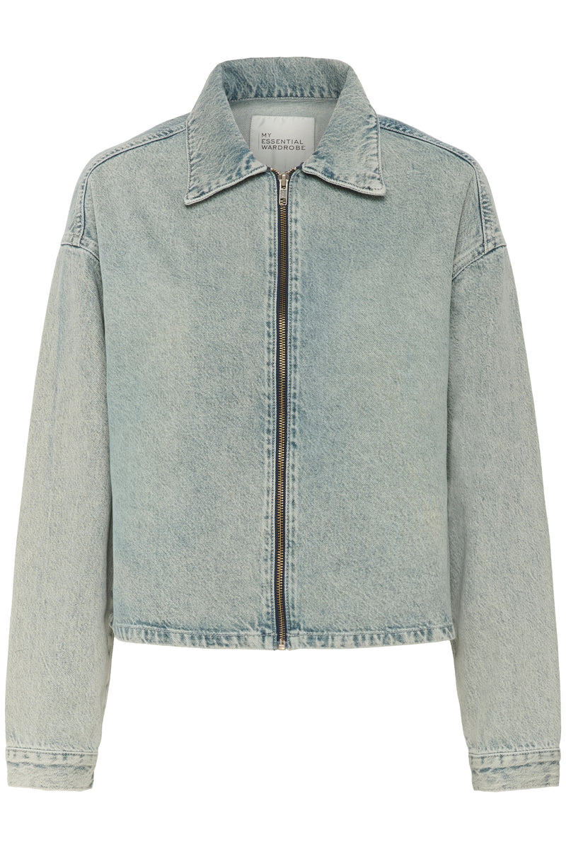 Malea boxy Jacket light blue dirty wash