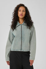 Malea boxy Jacket light blue dirty wash