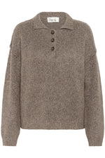 Paloma Polo Pullover brown melange