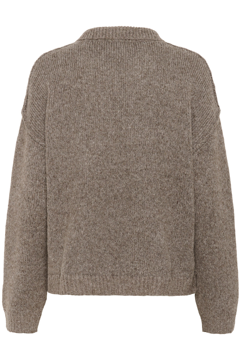Paloma Polo Pullover brown melange