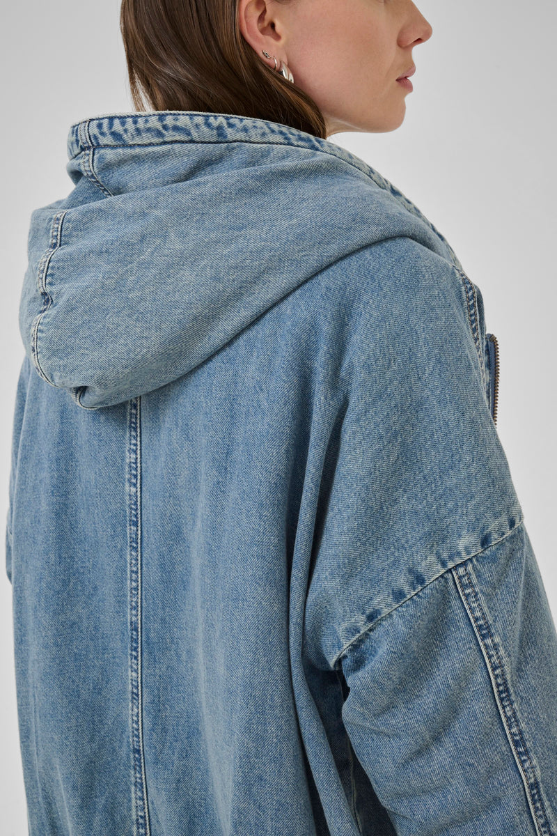 Ozzie Jacket medium blue random wash